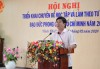 Thạc sỹ Võ Thanh Xuân-Ủy viên Ban thường vụ Huyện ủy, Trưởng Ban Tuyên giáo Huyện ủy,  Giám đốc Trung tâm chính trị huyện triển khai chuyên đề năm 2020