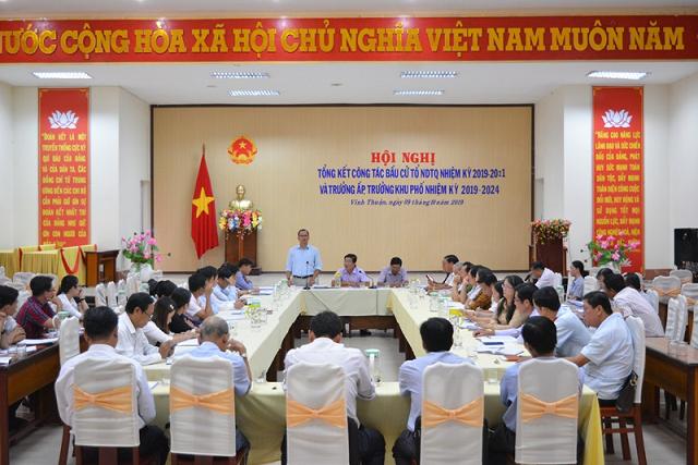 Vĩnh thuận tổng kết công tác bầu cử Tổ trưởng, tổ phó, Thư ký Tổ NDTQ nhiệm kỳ 2019-2021 và Trưởng ấp, Trưởng khu phố nhiệm kỳ 2019-2024