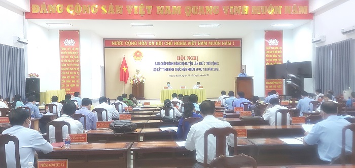 Hội nghị Ban chấp hành Đảng bộ huyện lần thứ 7 sơ kết tình hình thực hiện nhiệm vụ quí III năm 2021