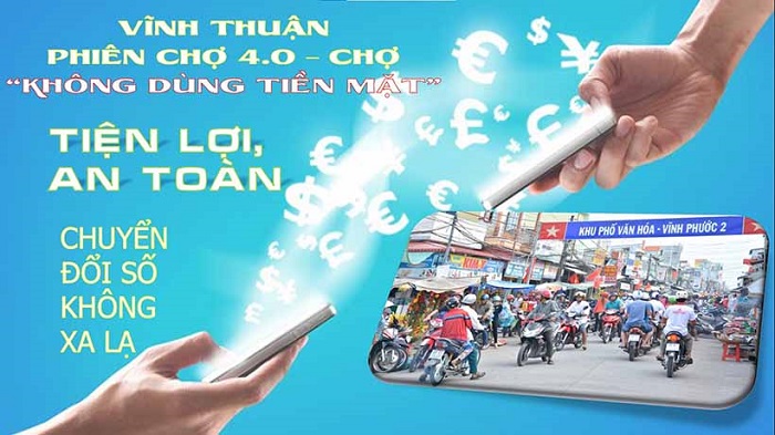 Vĩnh Thuận: Mô hình phiên chợ 4.0 – phiên chợ “không dùng tiền mặt” tiện lợi, nhanh chóng, an toàn